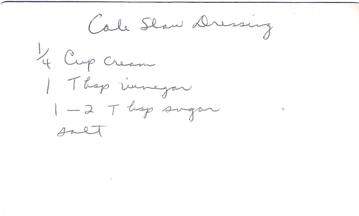 Original Handwritten Card