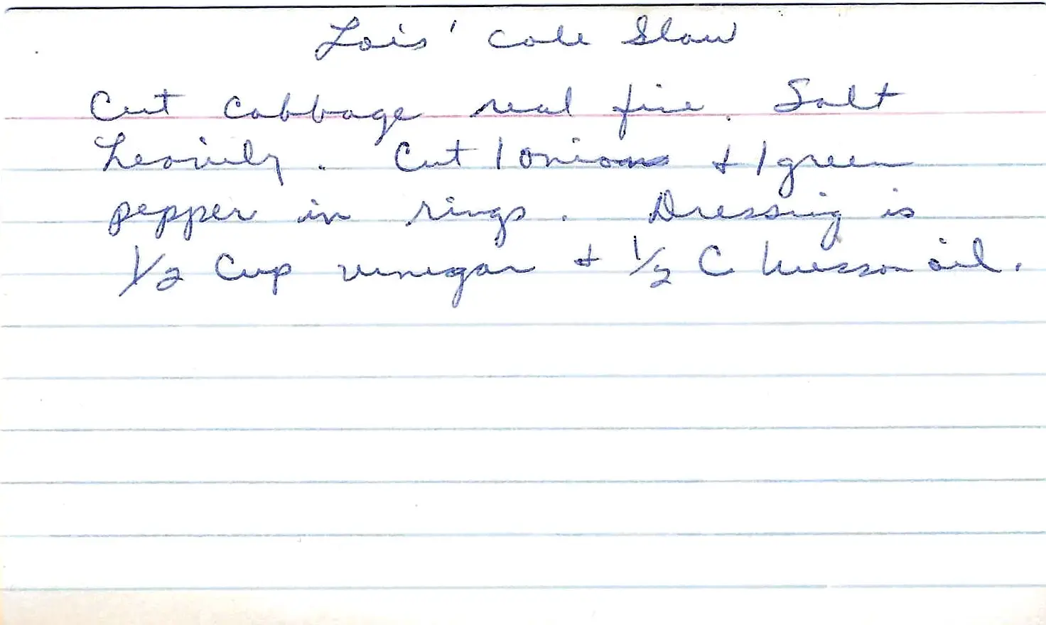 Original Handwritten Card