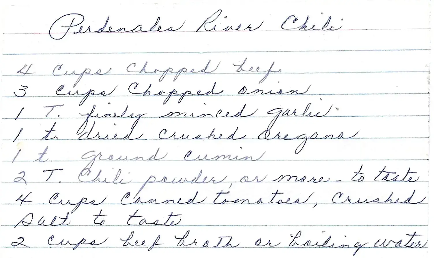 Original Handwritten Card