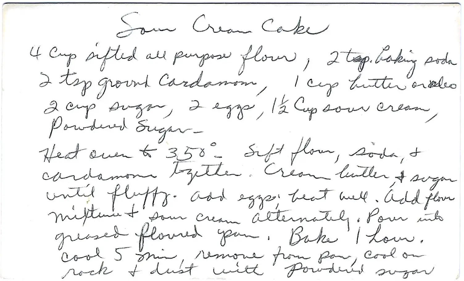 Original Handwritten Card
