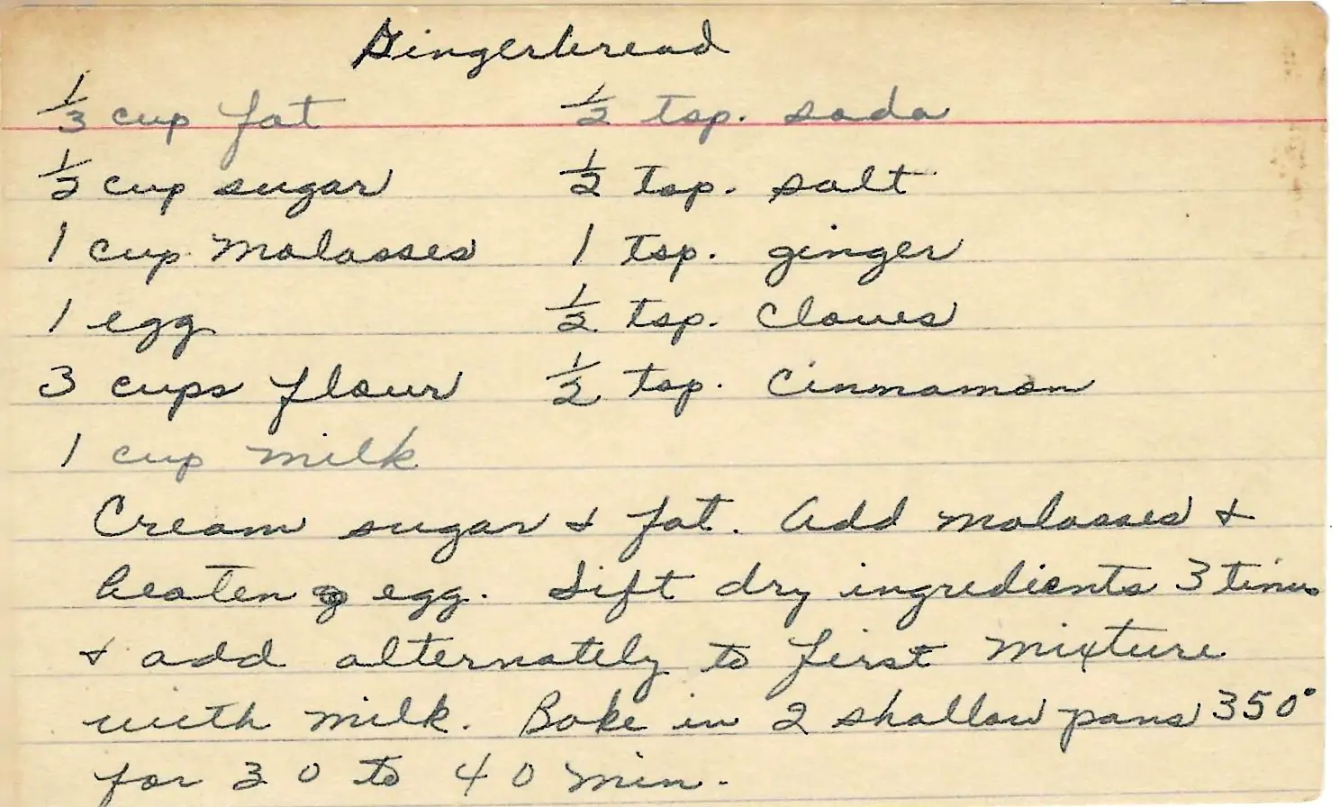 Original Handwritten Card