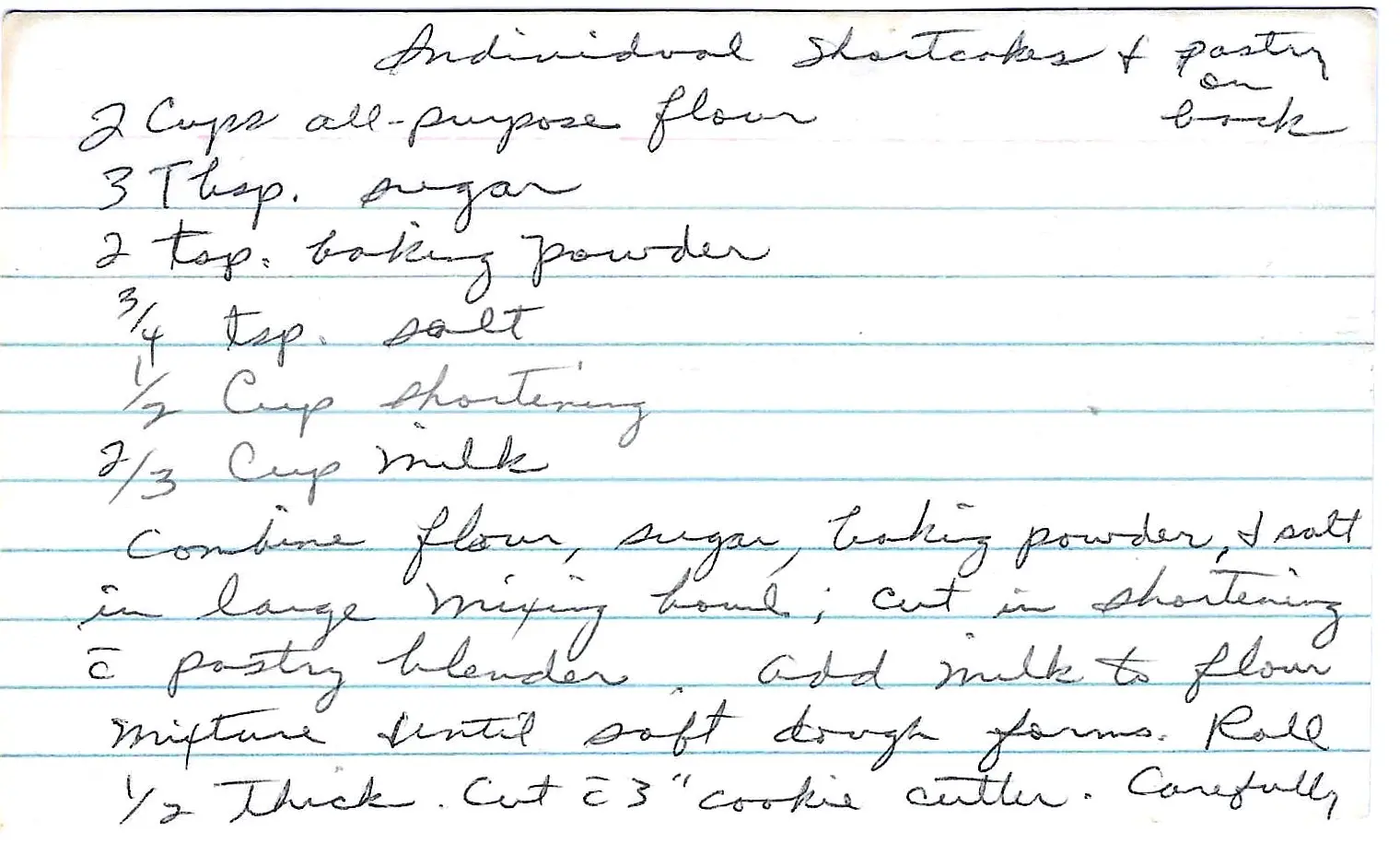 Original Handwritten Card