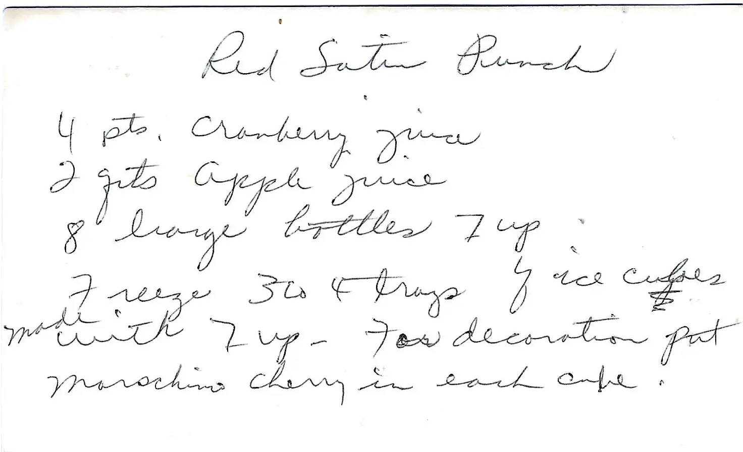 Original Handwritten Card