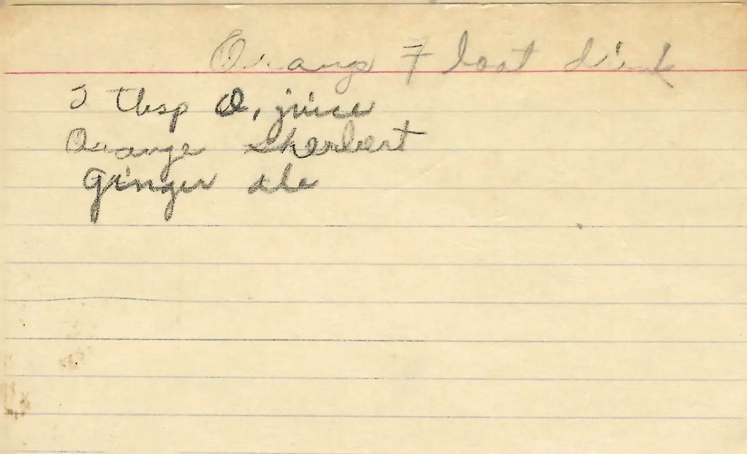 Original Handwritten Card
