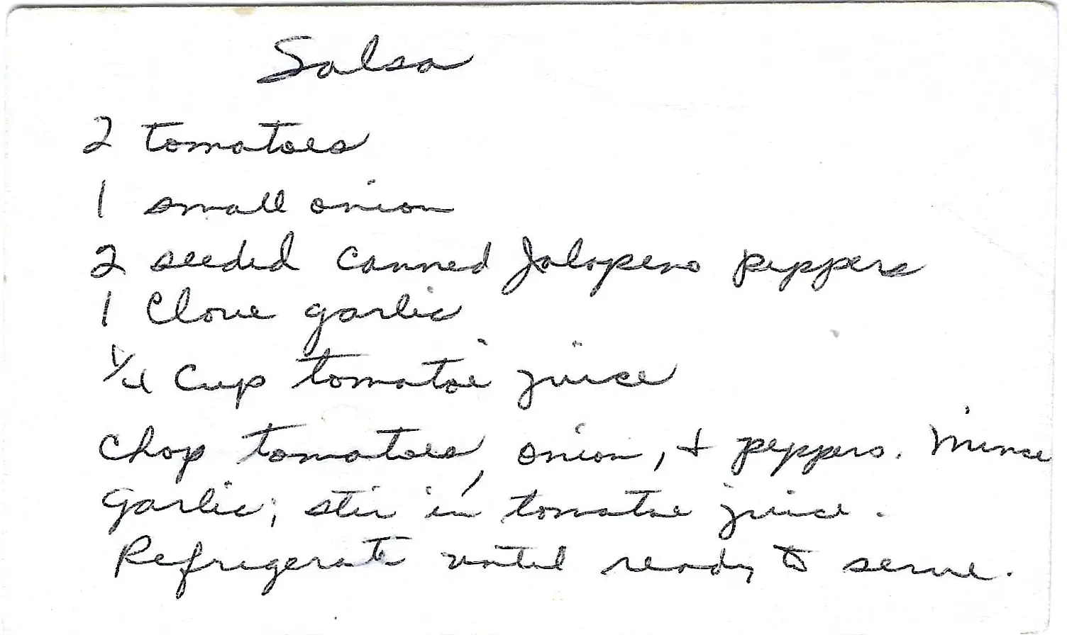 Original Handwritten Card