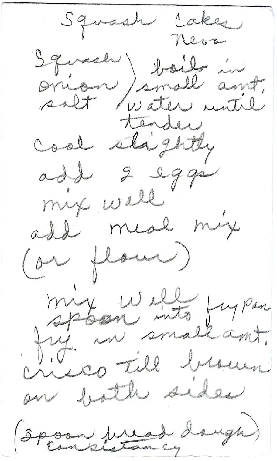 Original Handwritten Card