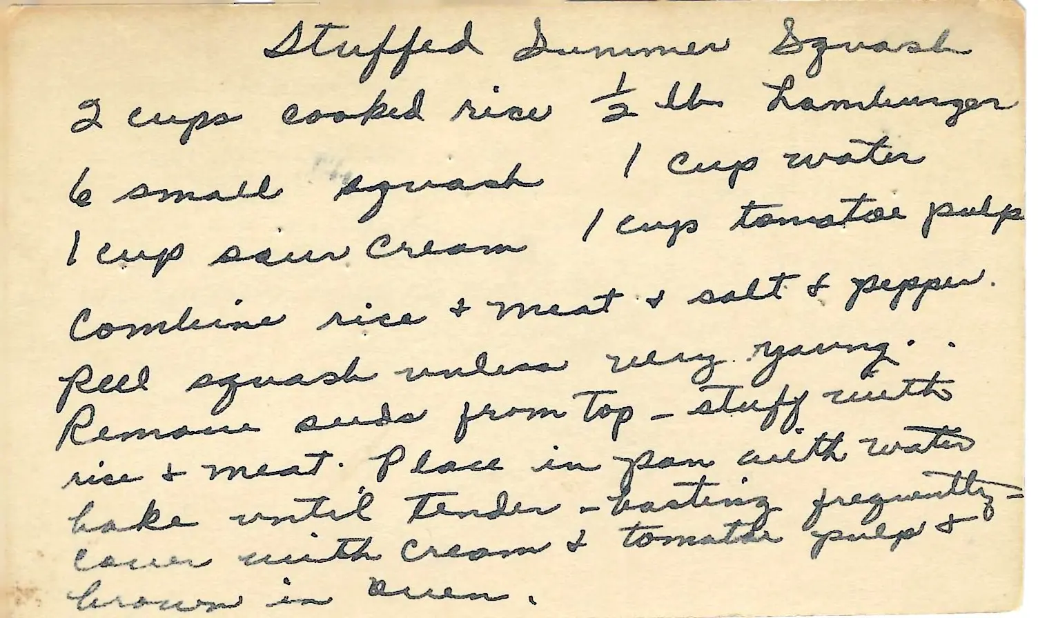 Original Handwritten Card