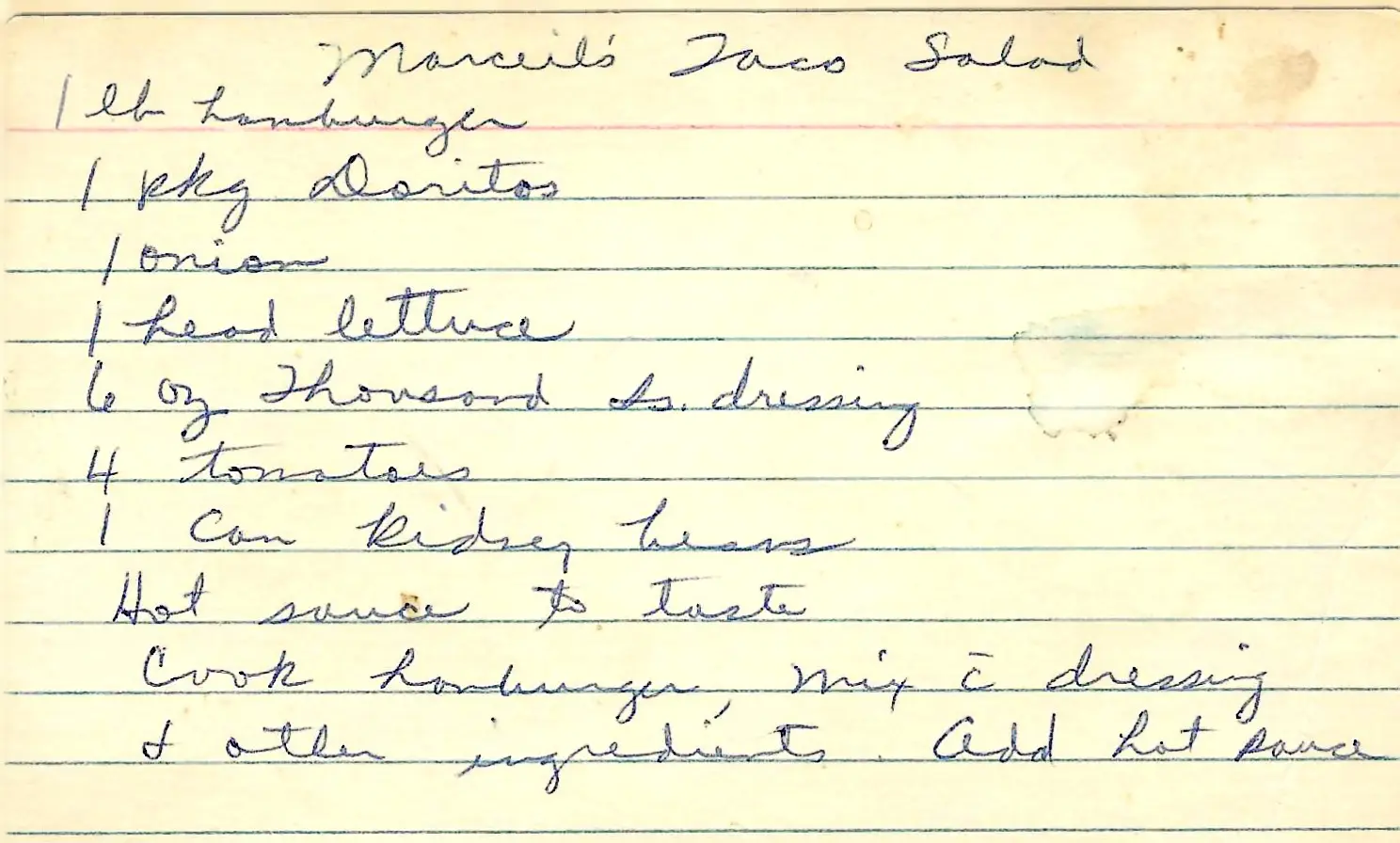 Original Handwritten Card