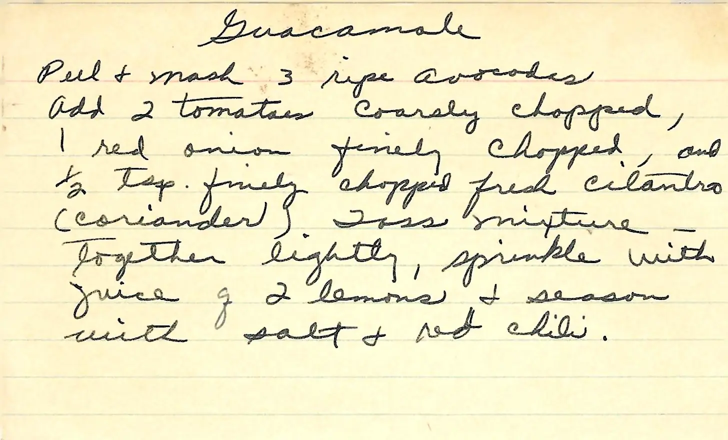 Original Handwritten Card