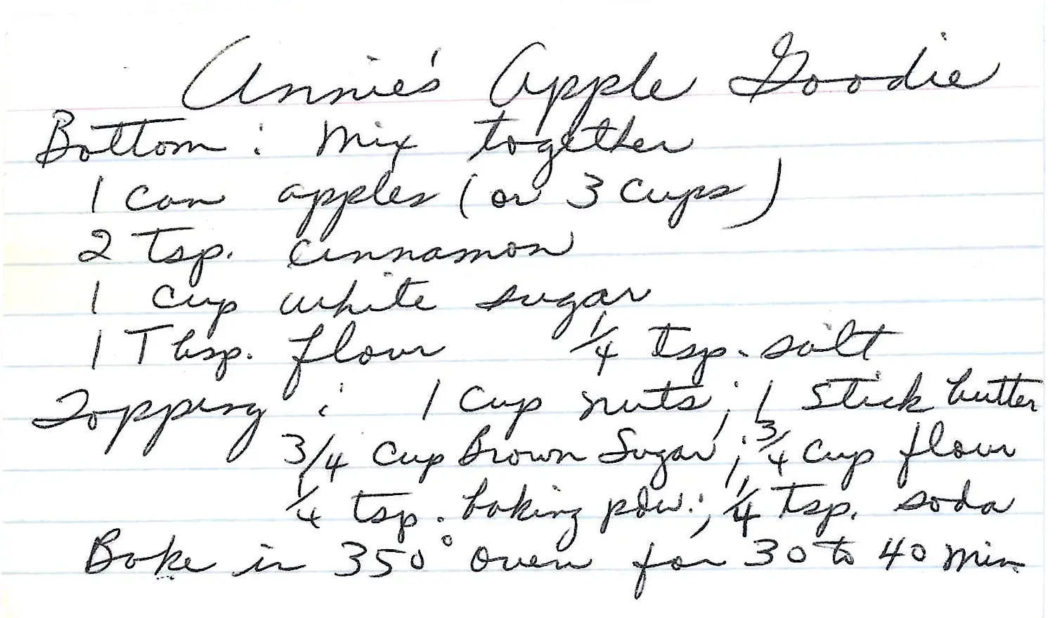 Original Handwritten Card