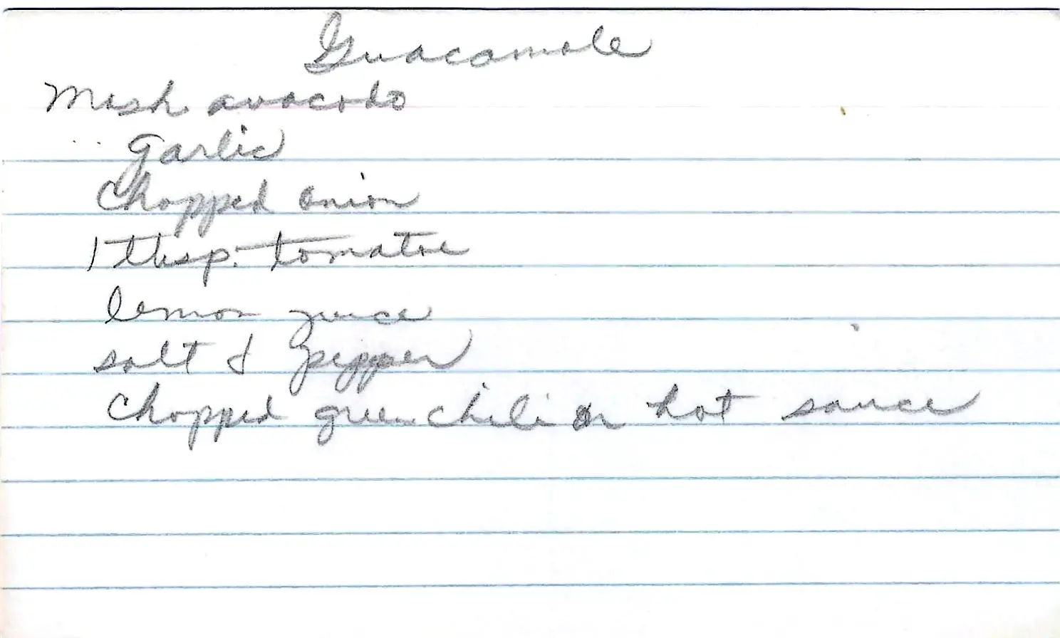 Original Handwritten Card