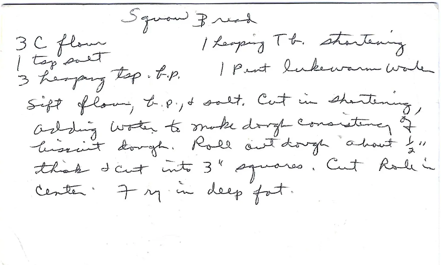 Original Handwritten Card