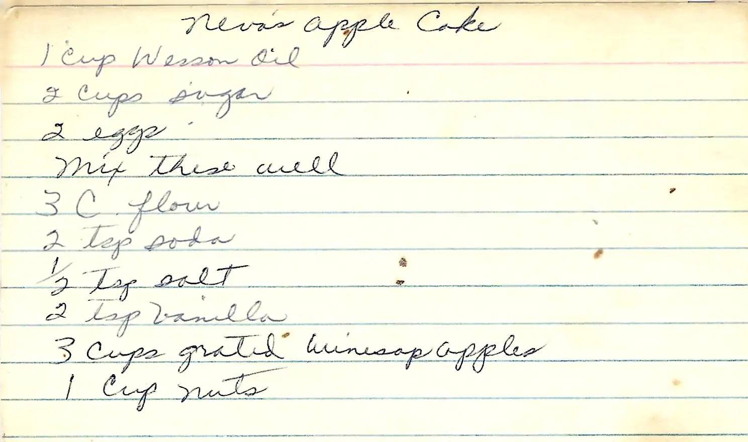 Original Handwritten Card