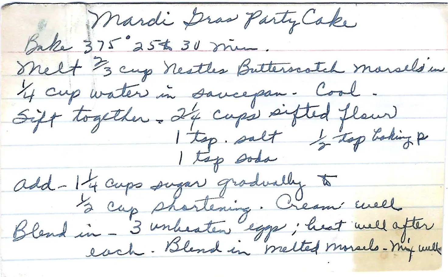 Original Handwritten Card