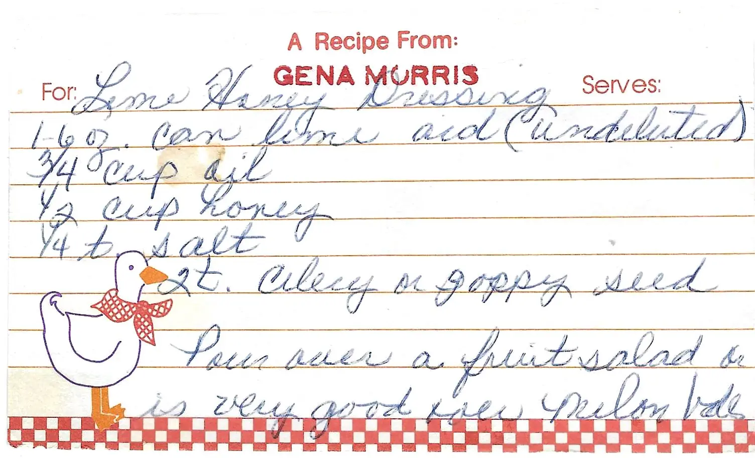 Original Handwritten Card