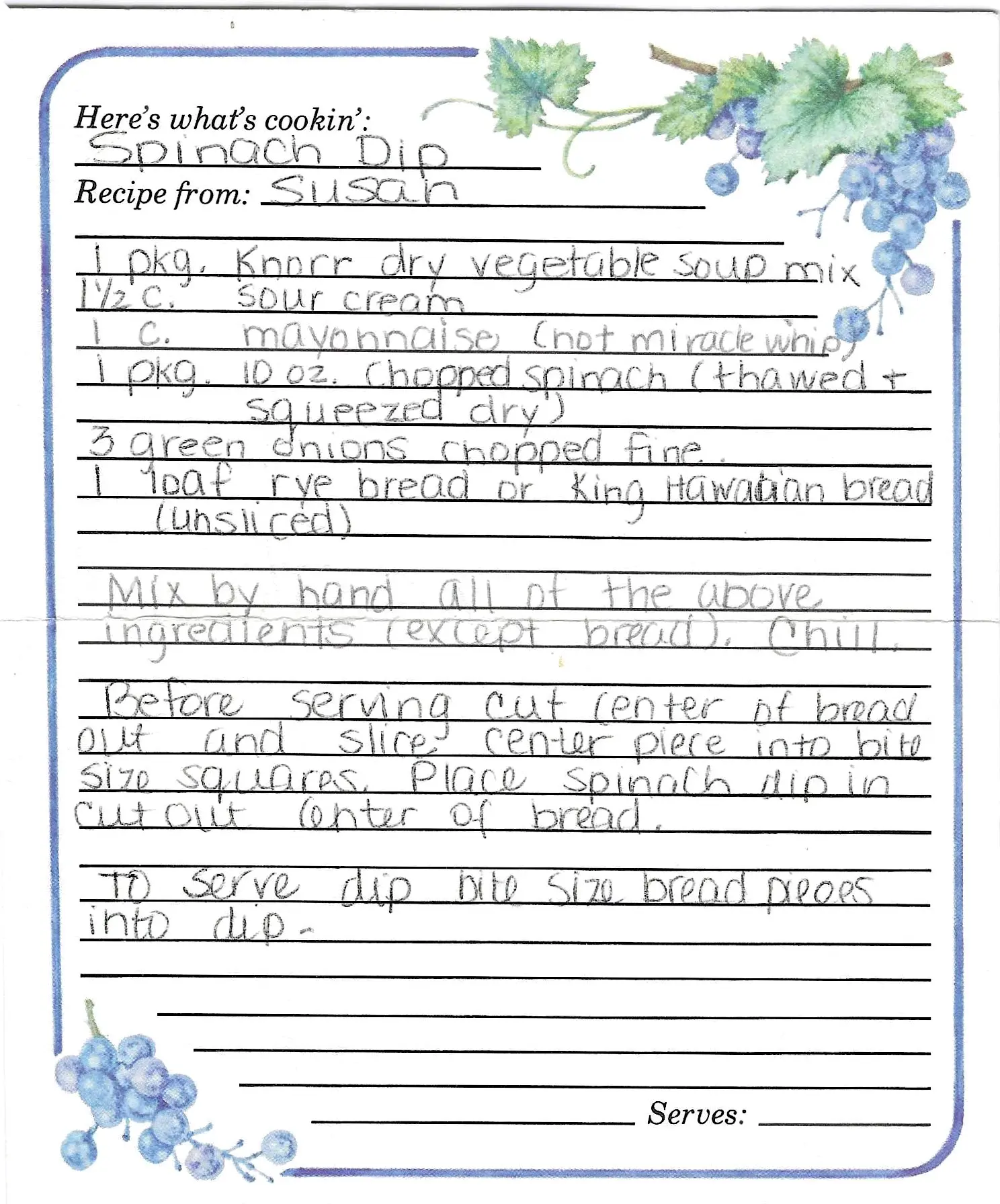 Original Handwritten Card