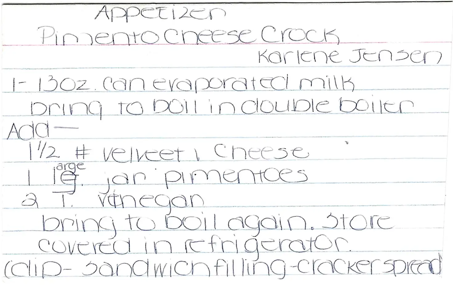 Original Handwritten Card