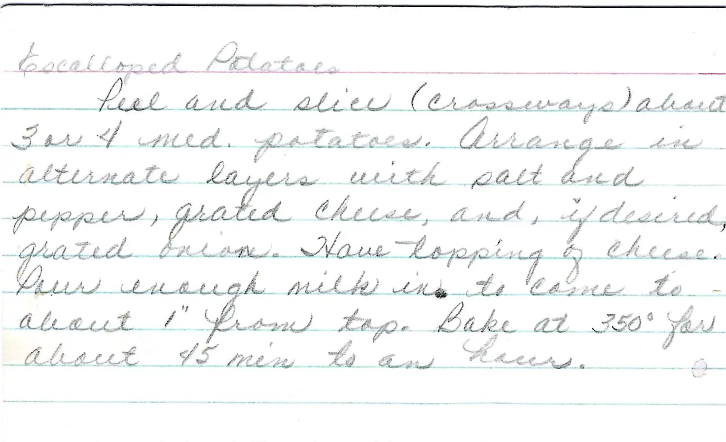 Original Handwritten Card