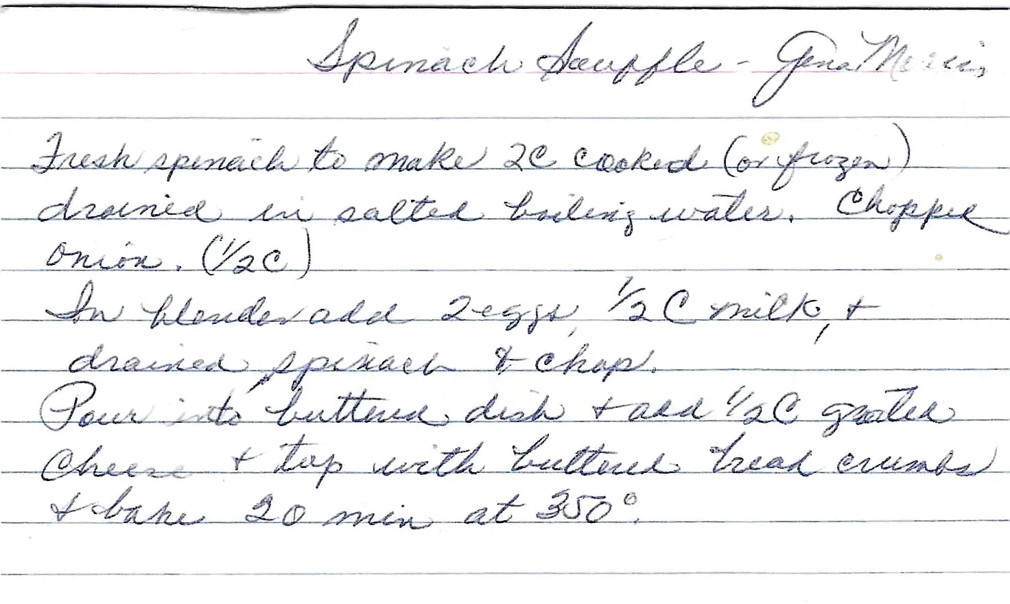 Original Handwritten Card