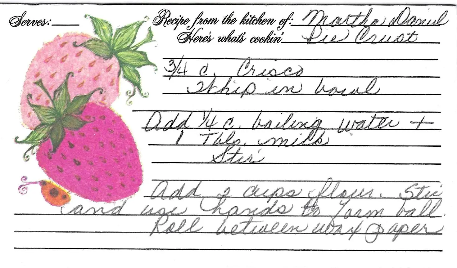 Original Handwritten Card