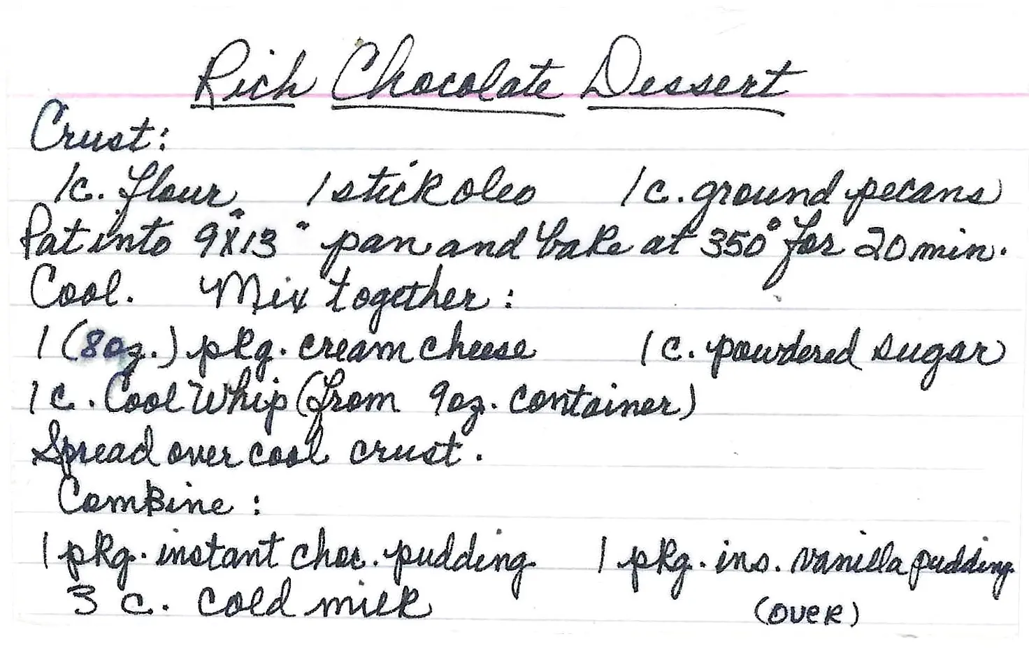 Original Handwritten Card