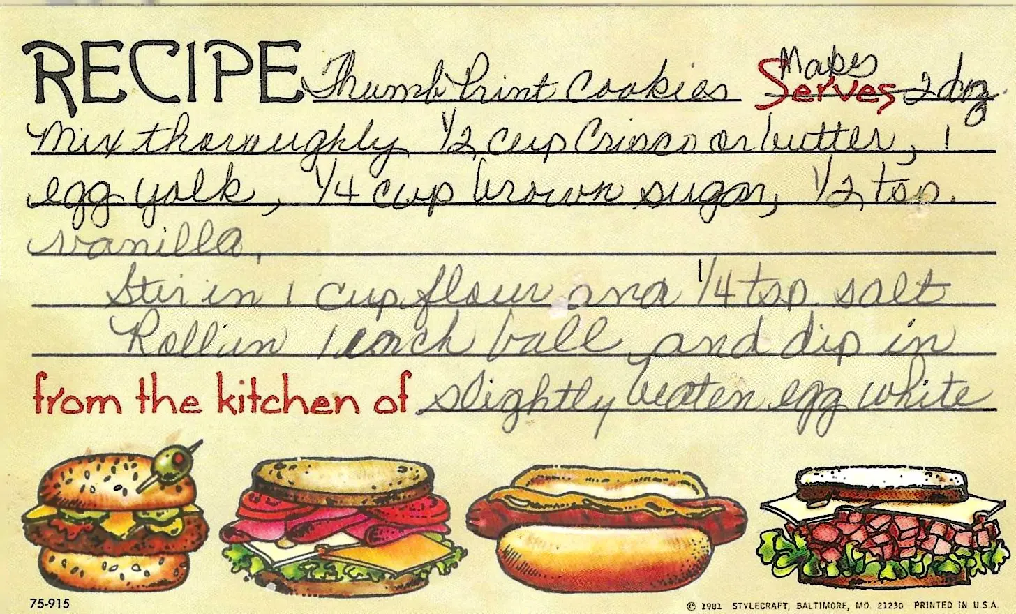 Original Handwritten Card