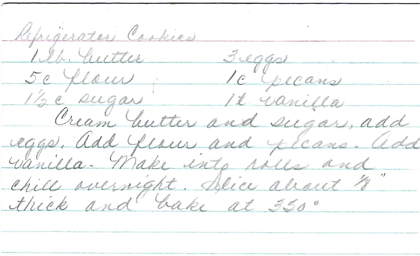 Original Handwritten Card