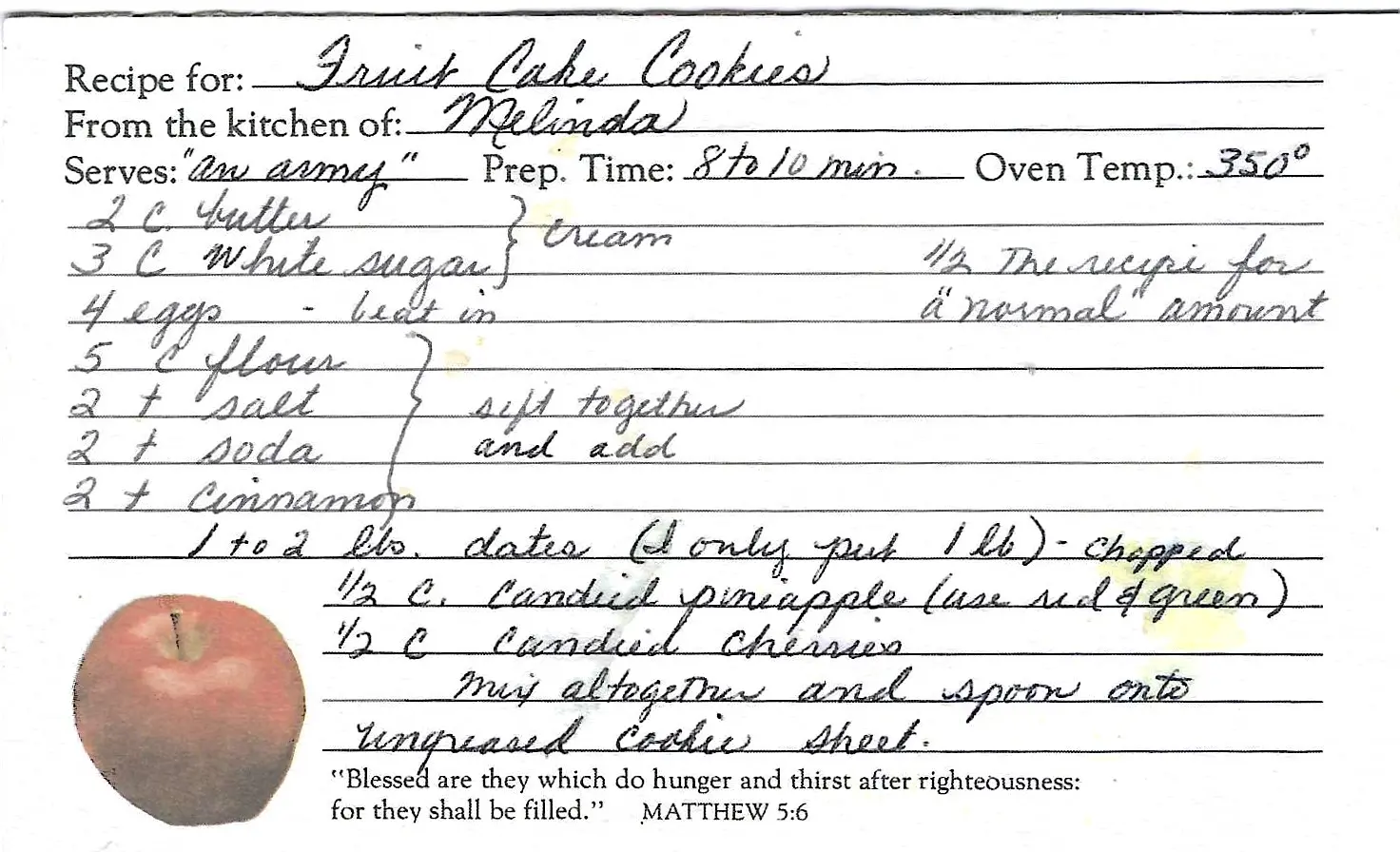 Original Handwritten Card