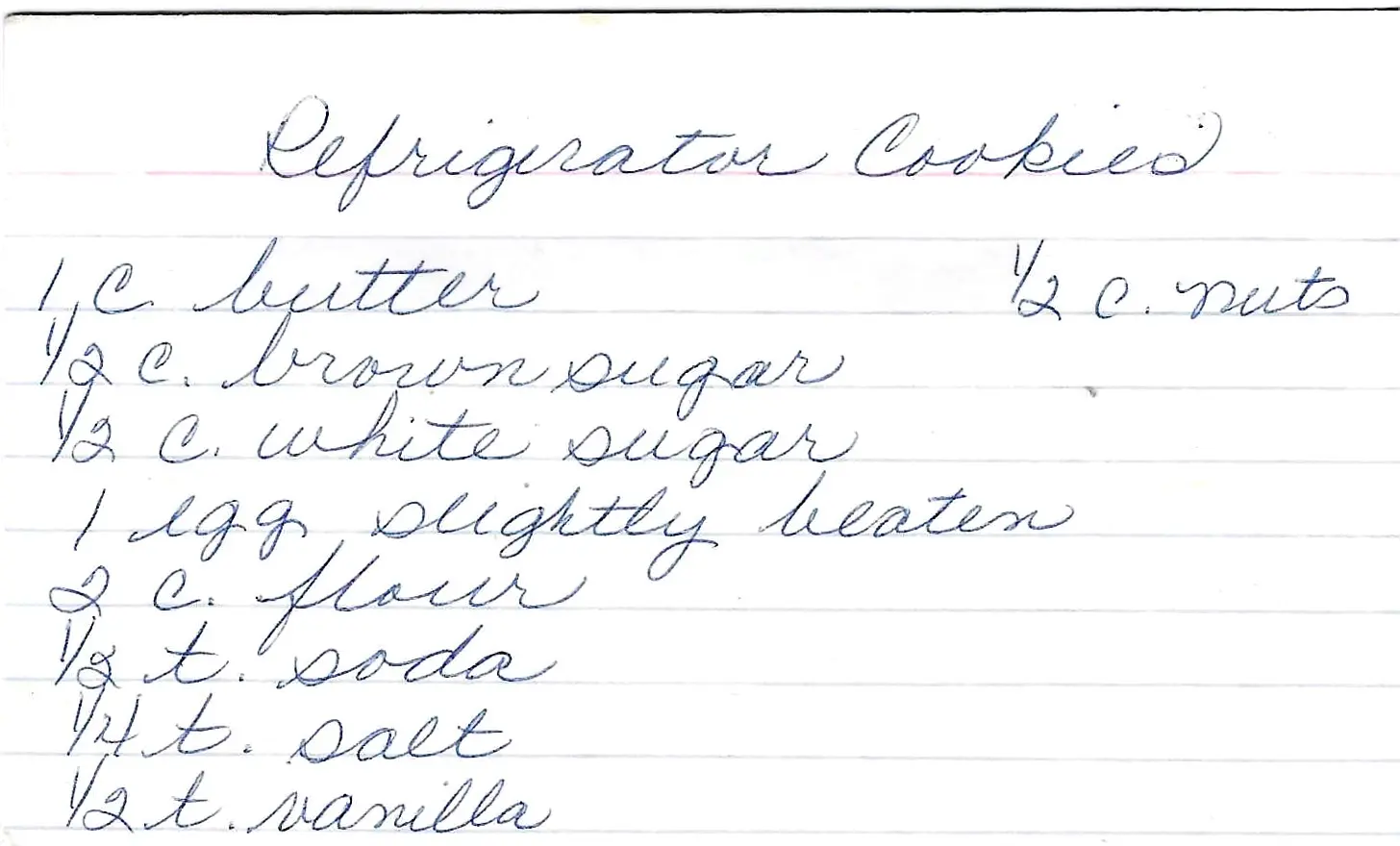 Original Handwritten Card