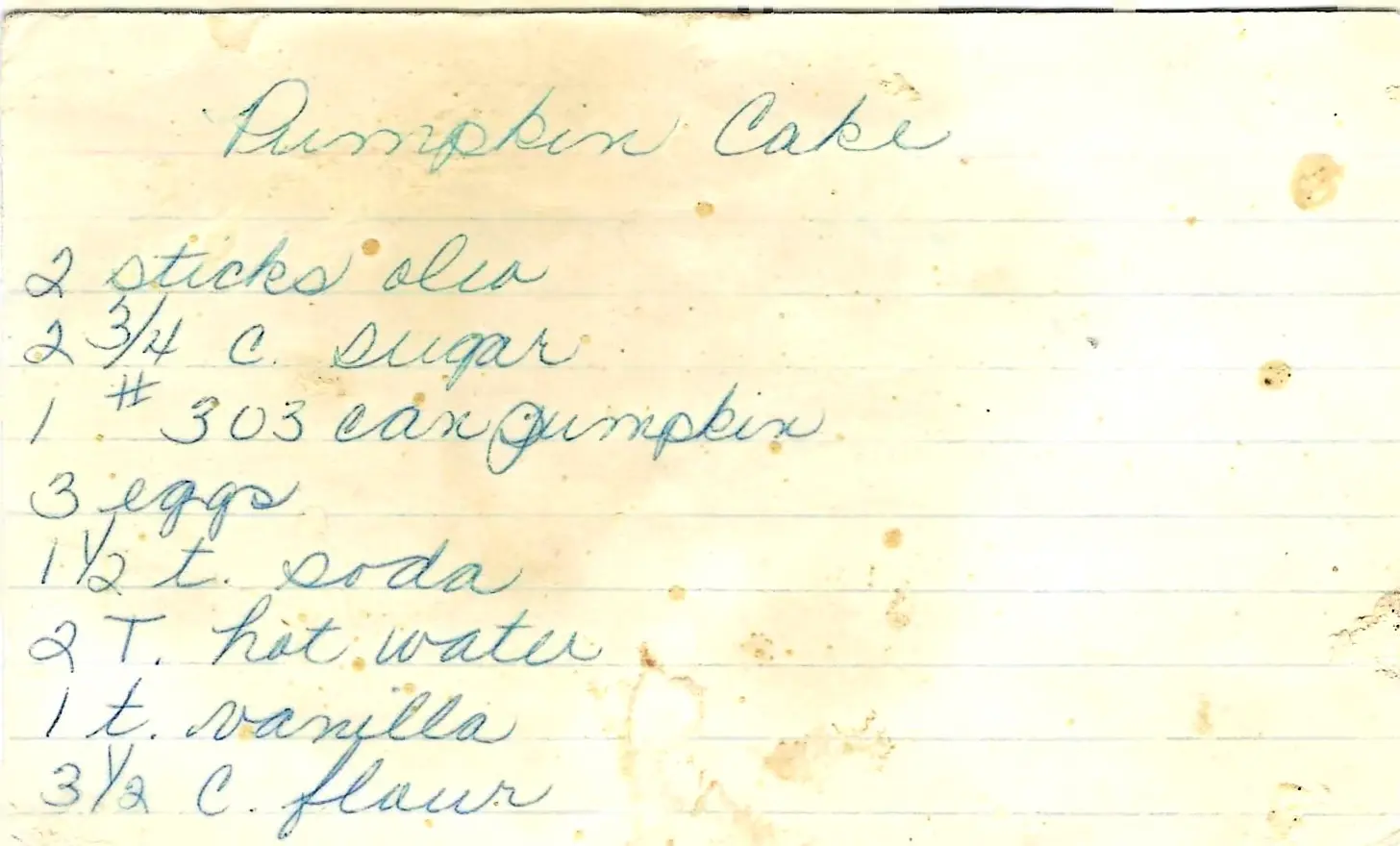 Original Handwritten Card