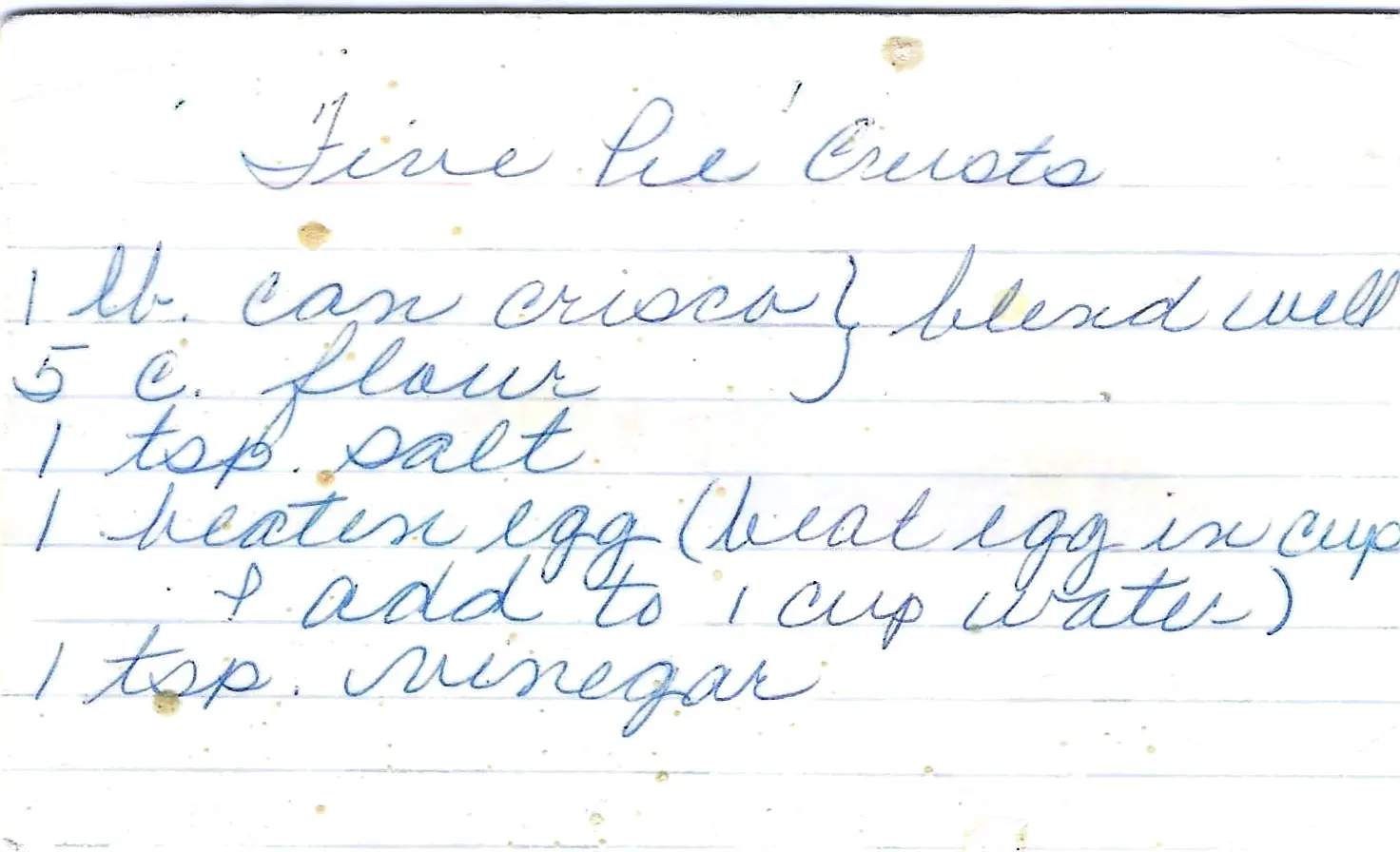 Original Handwritten Card