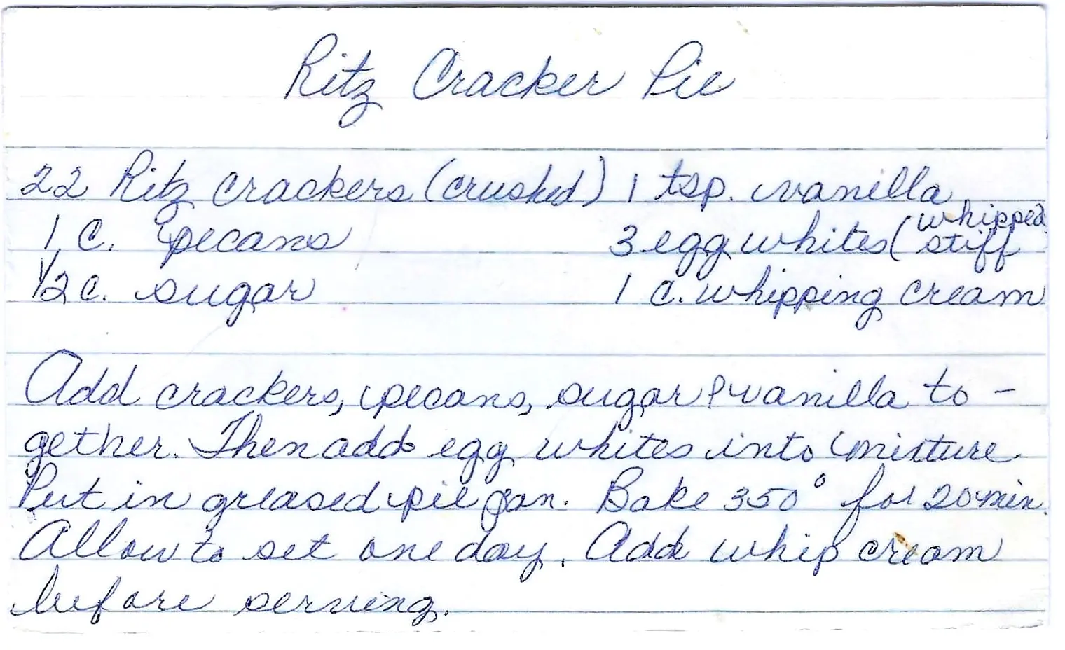 Original Handwritten Card