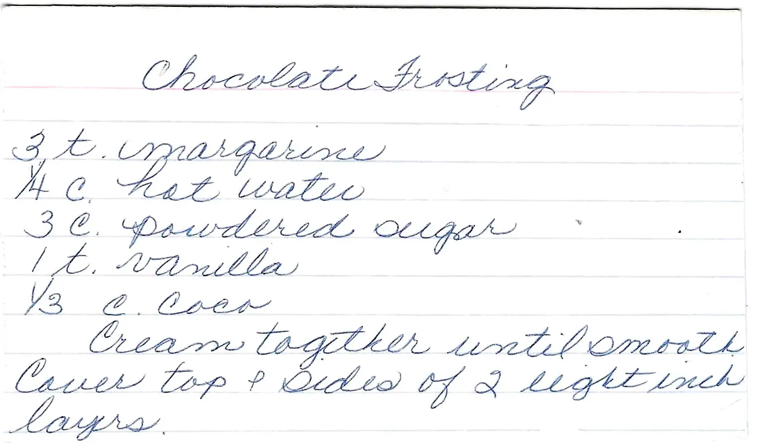 Original Handwritten Card
