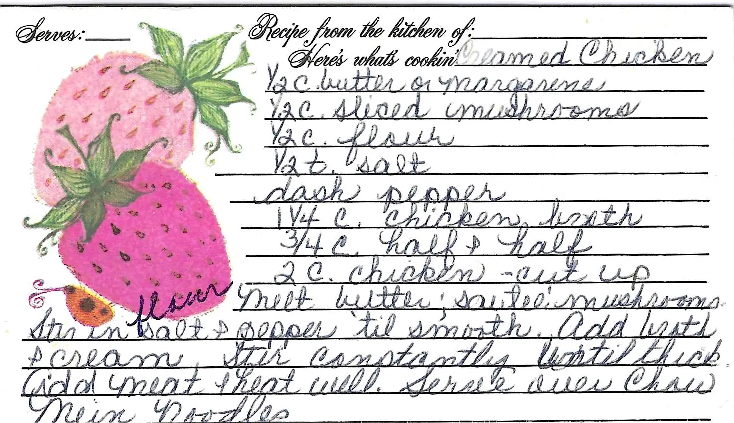 Original Handwritten Card