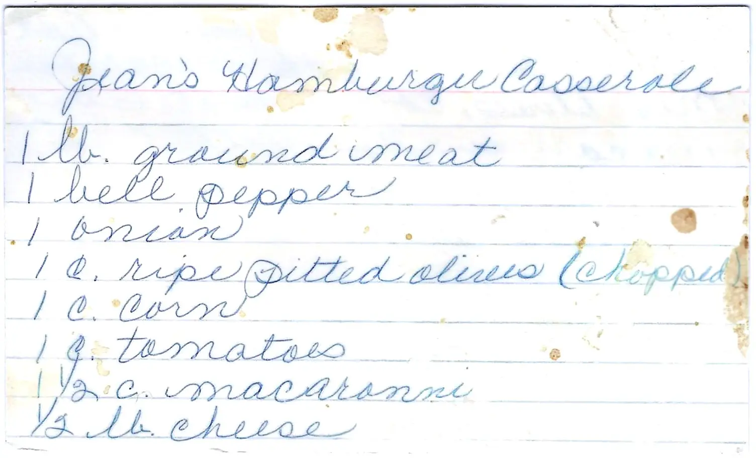 Original Handwritten Card
