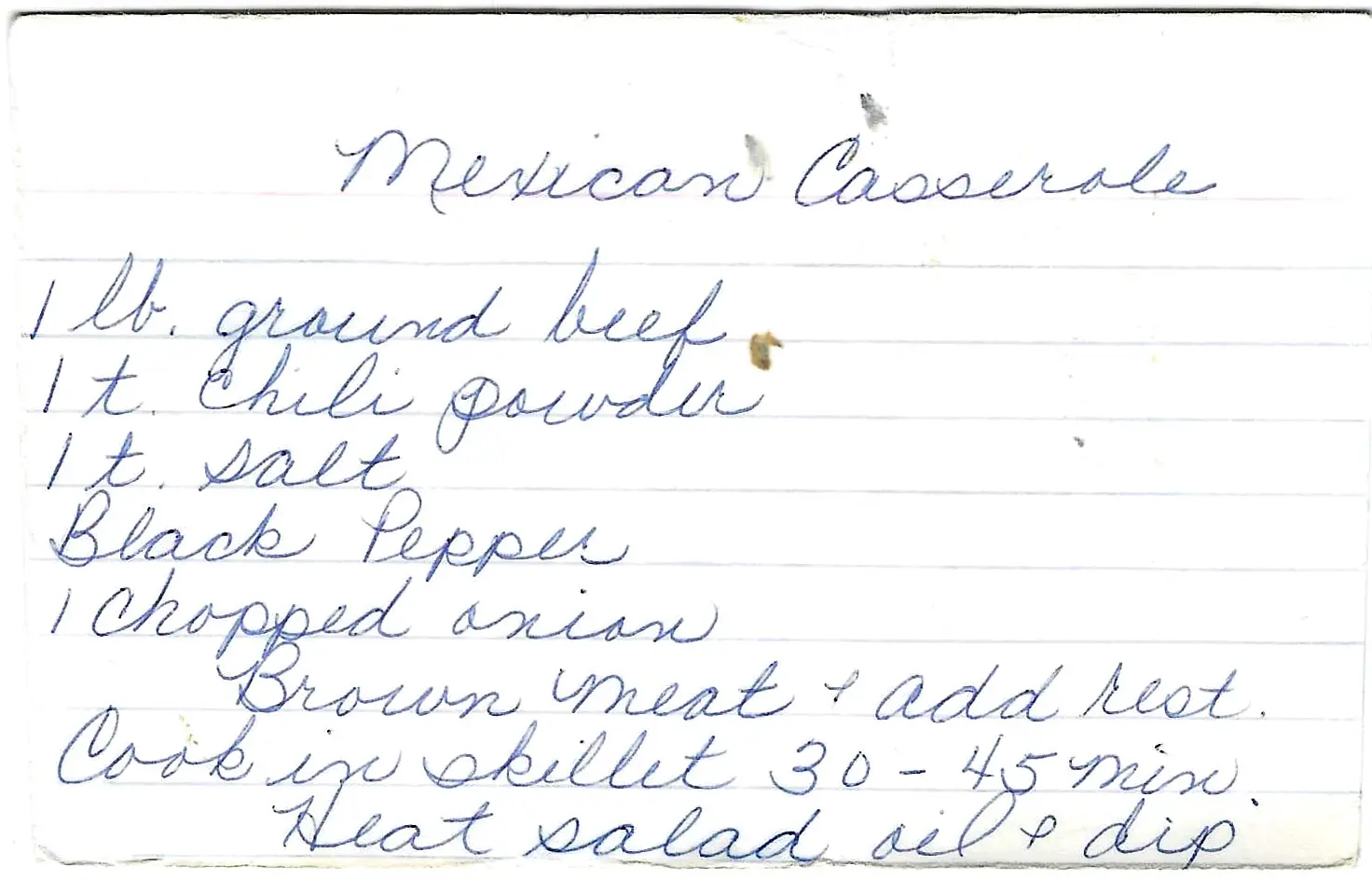 Original Handwritten Card