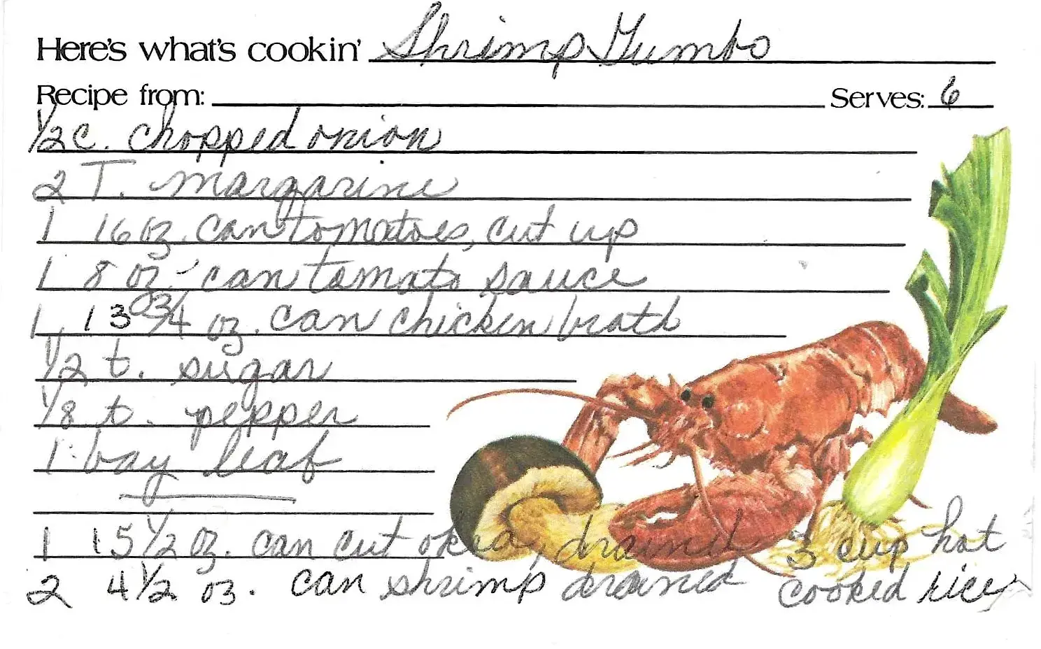 Original Handwritten Card