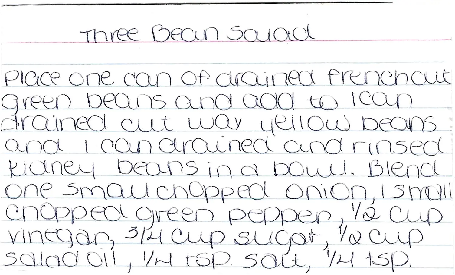 Original Handwritten Card