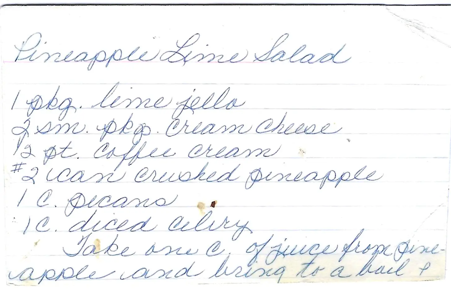 Original Handwritten Card