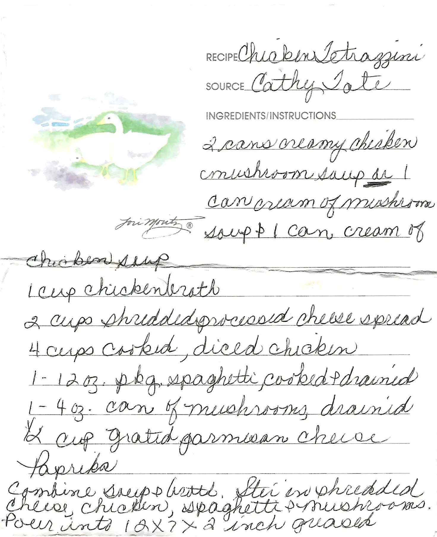 Original Handwritten Card