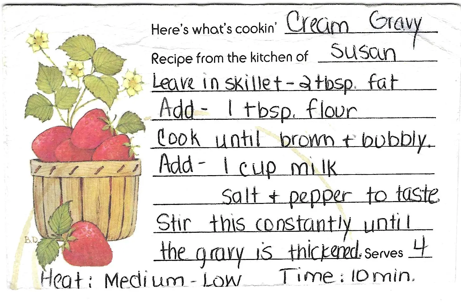 Original Handwritten Card