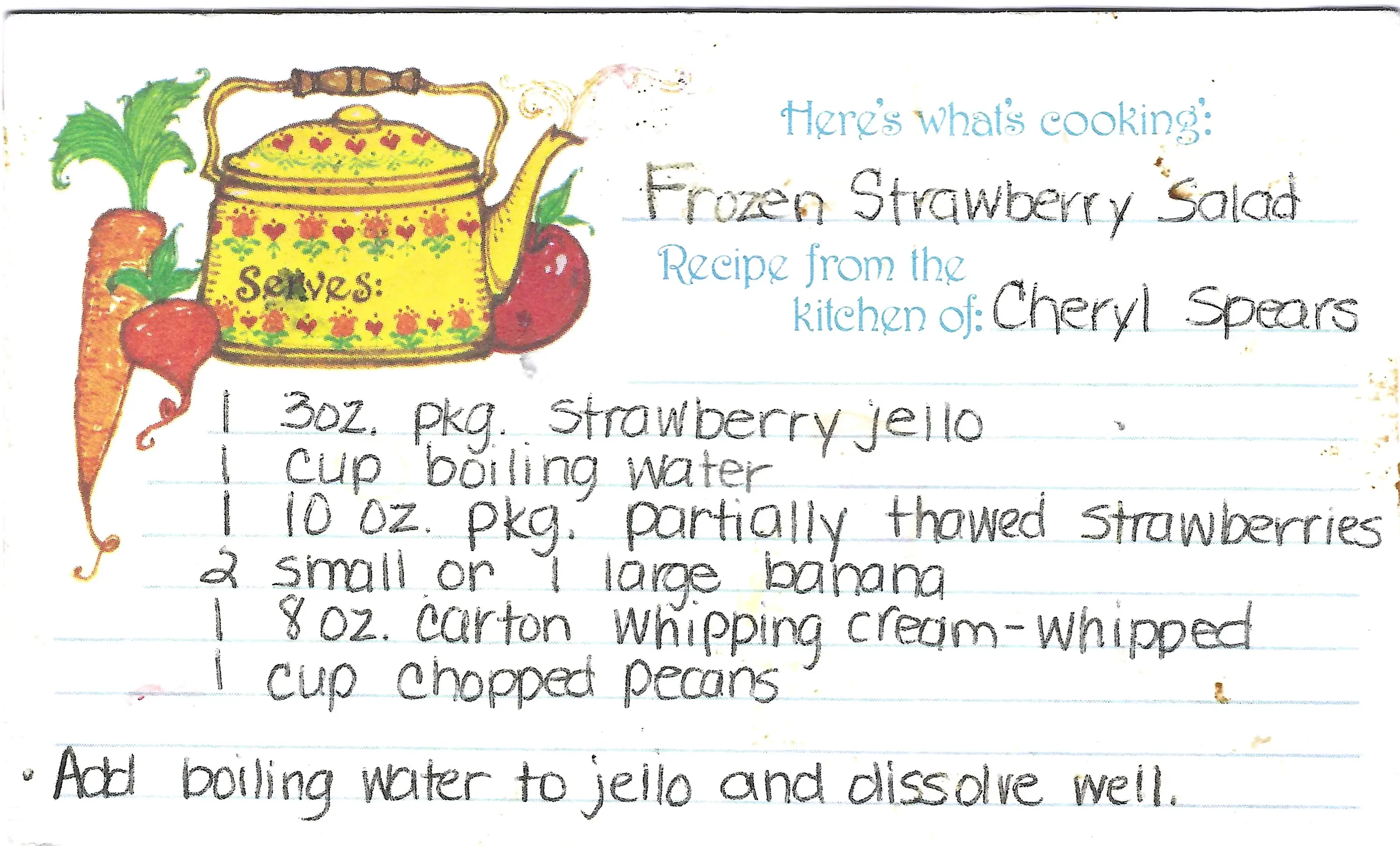 Original Handwritten Card