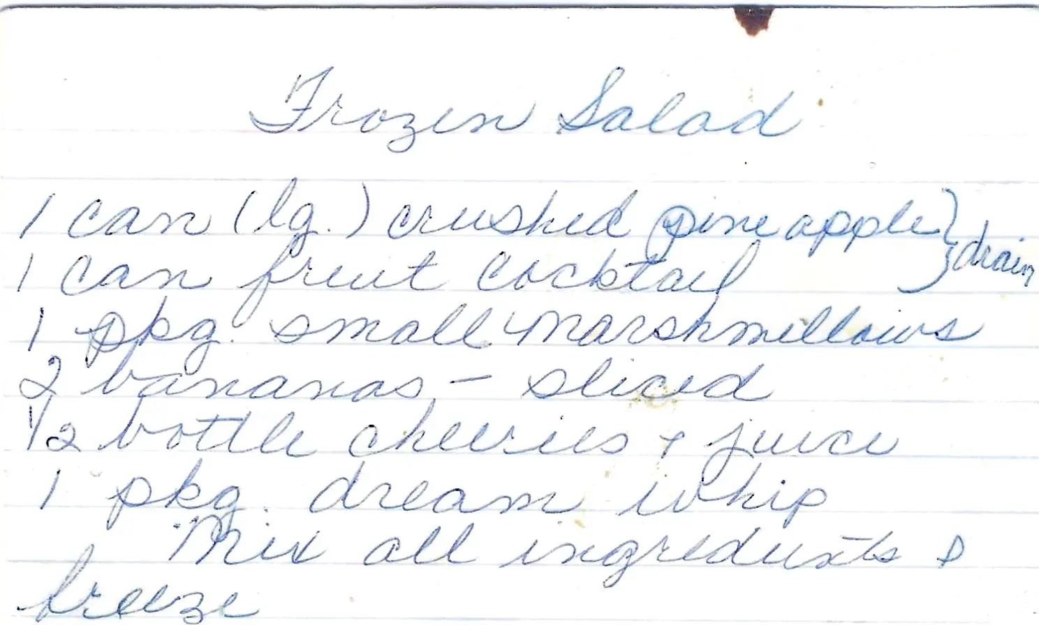 Original Handwritten Card
