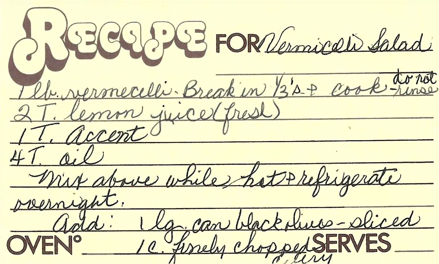 Original Handwritten Card