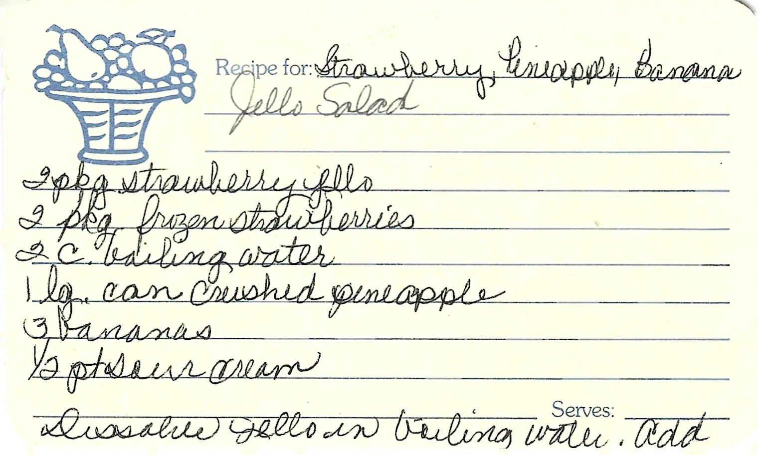 Original Handwritten Card