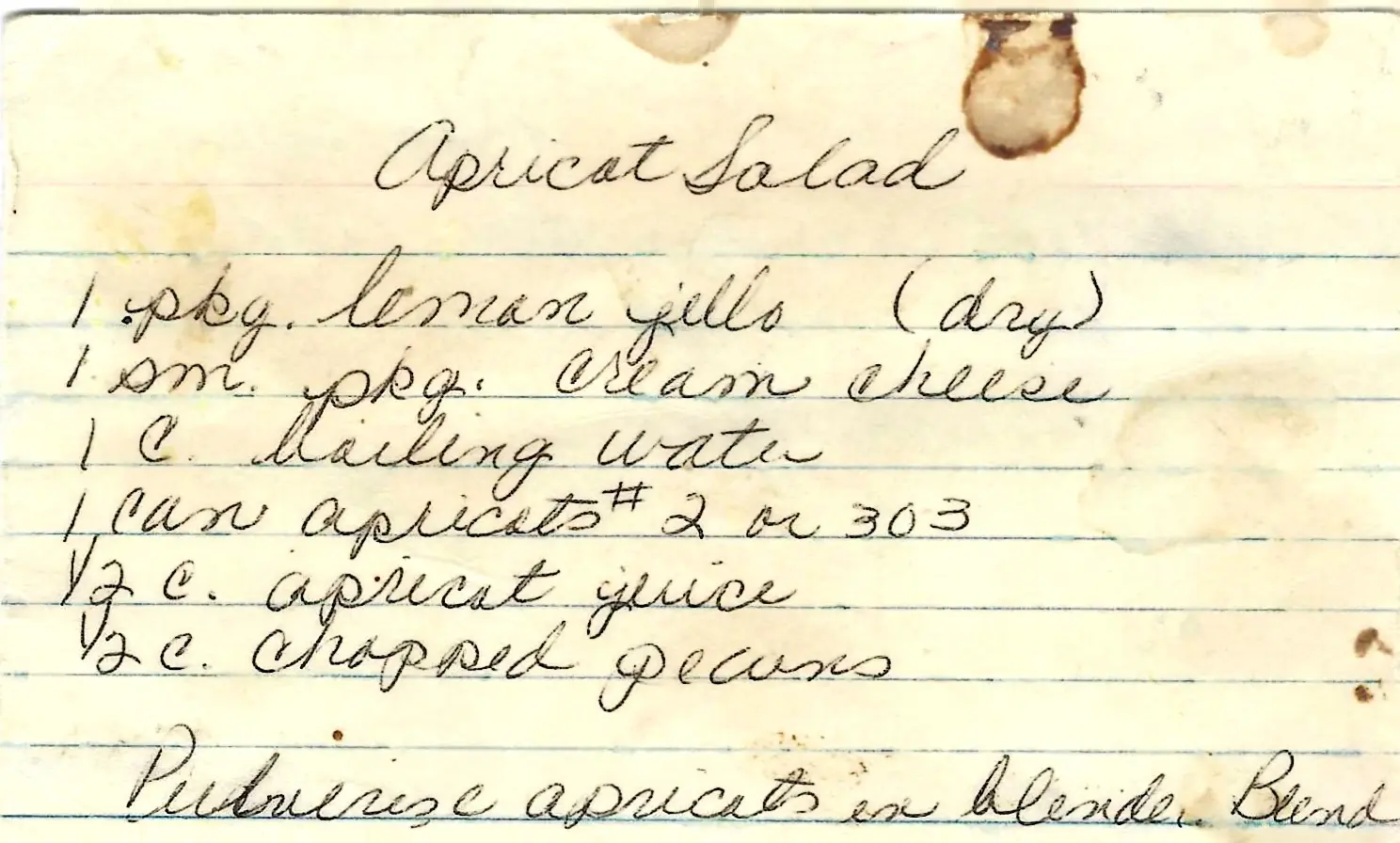 Original Handwritten Card