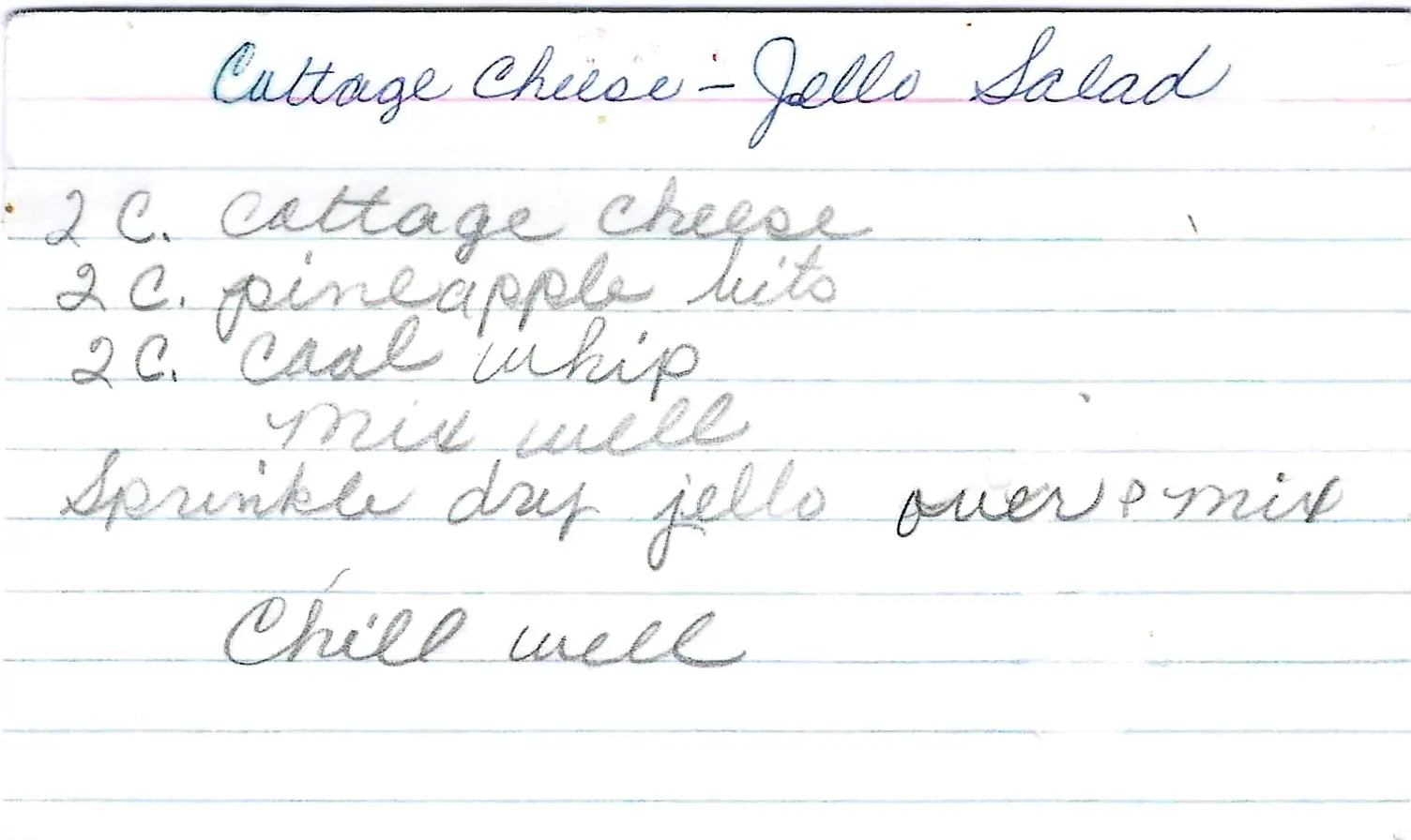 Original Handwritten Card