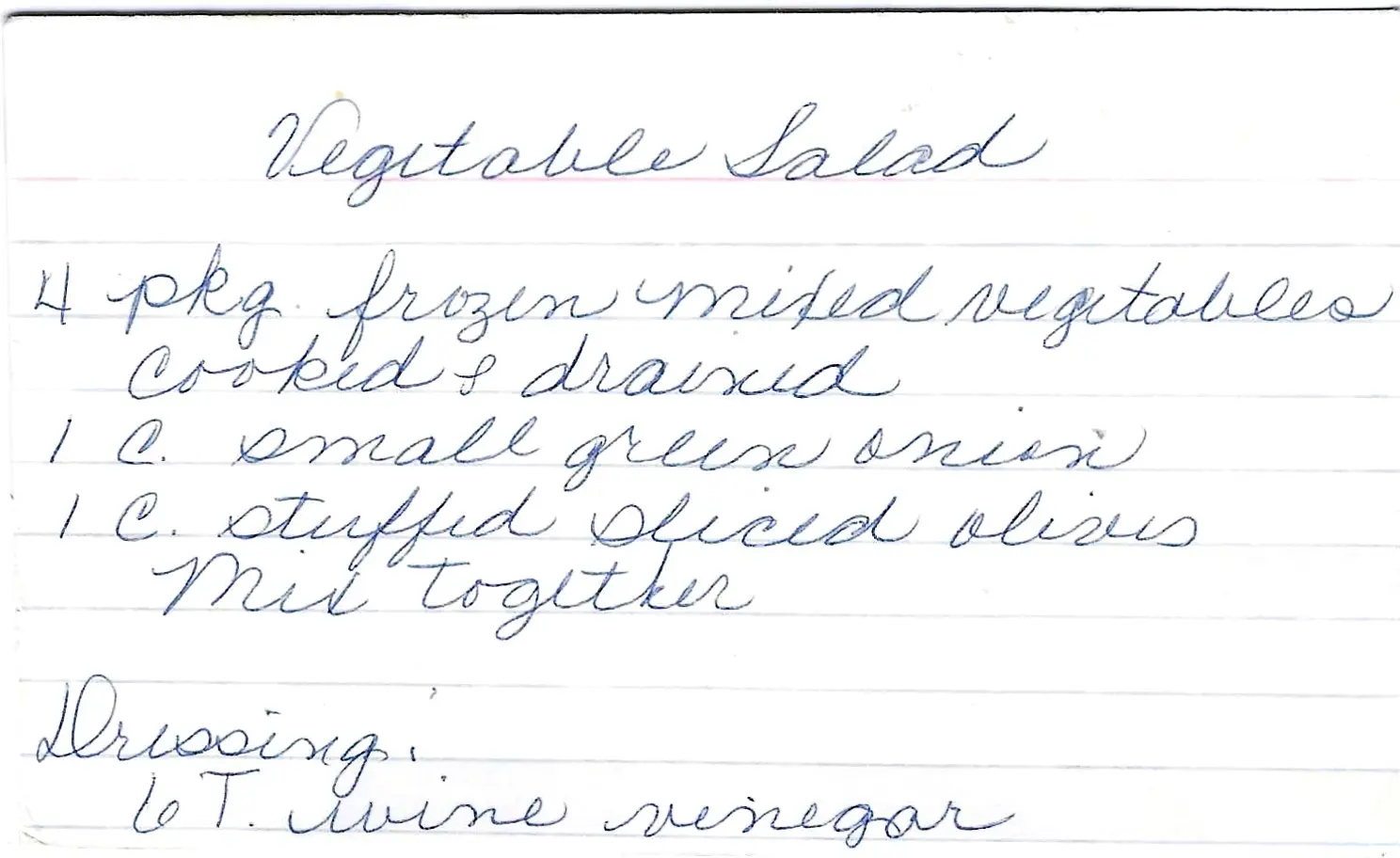 Original Handwritten Card