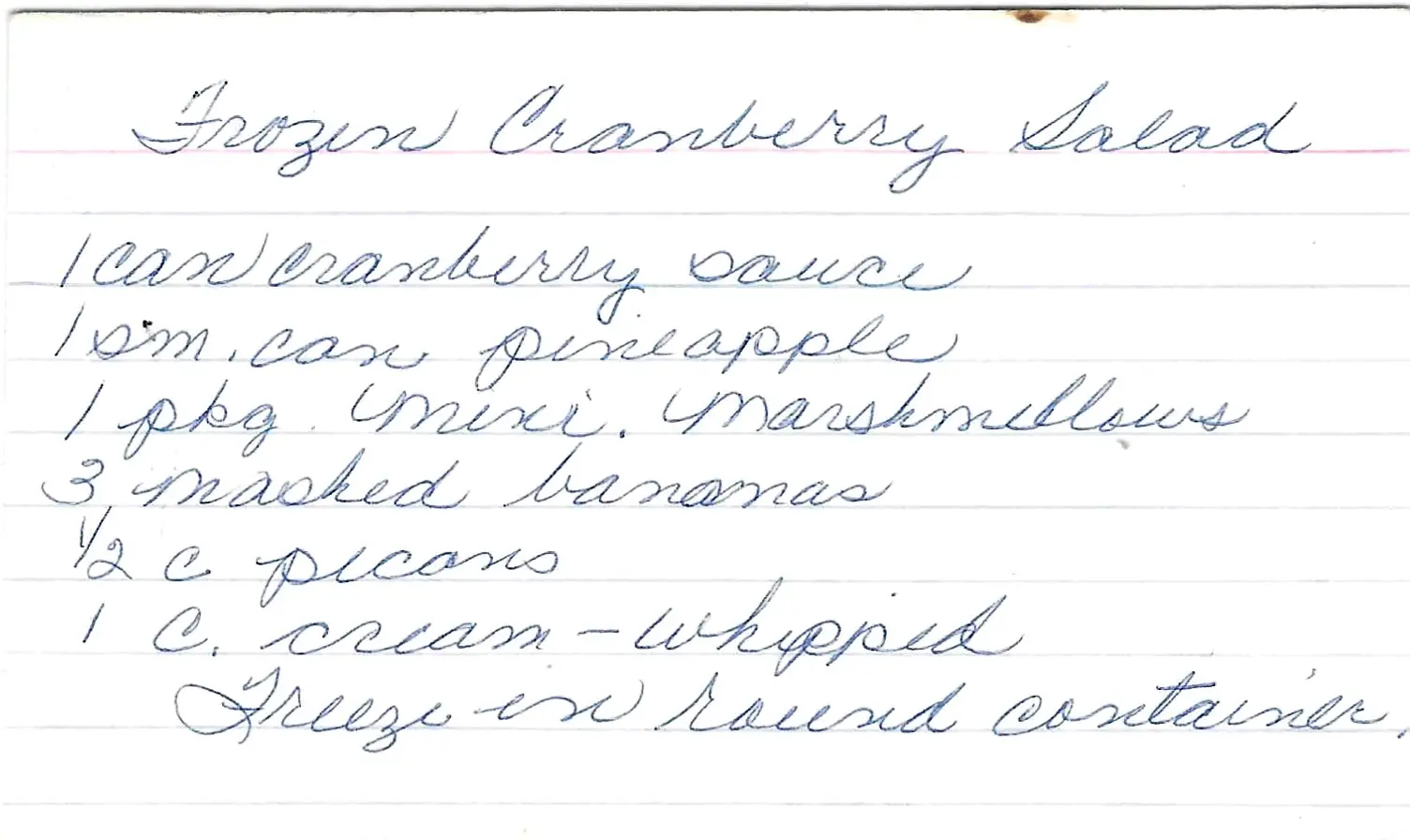 Original Handwritten Card