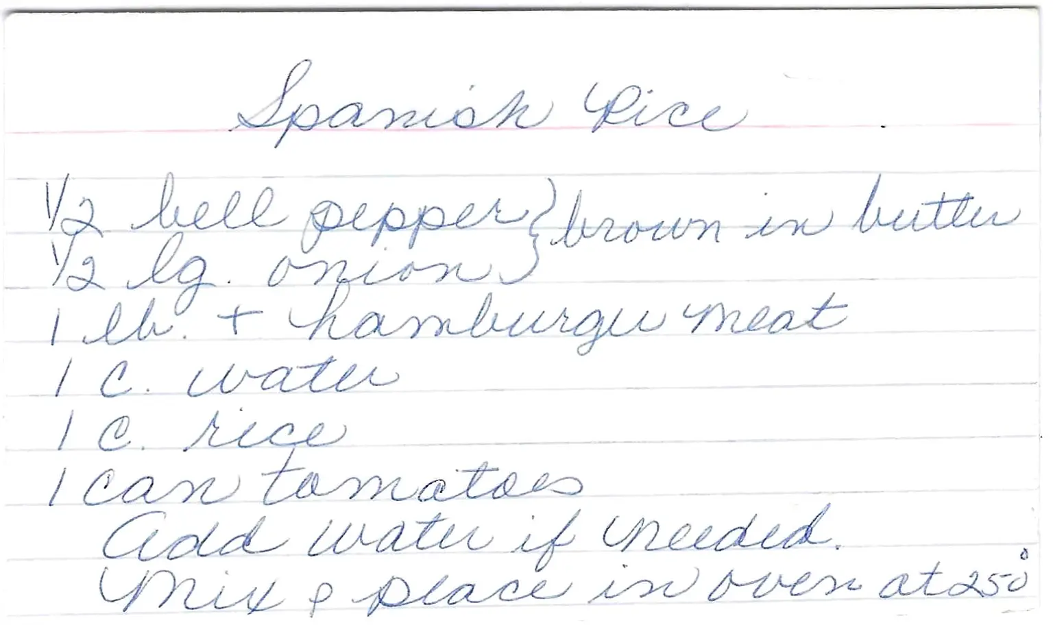 Original Handwritten Card